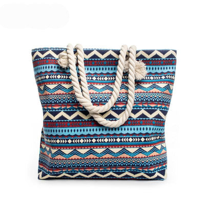 Bohemian canvas bag beach bags casual shopping travel outdoor