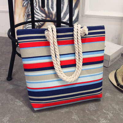 Bohemian canvas bag beach bags casual shopping travel outdoor
