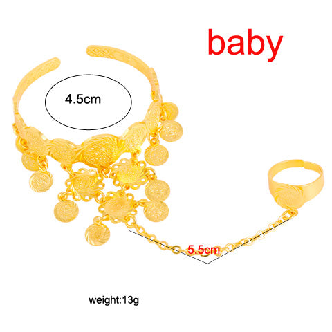 Charm gold coin bracelet women wedding bracelet Arab middle eastern gift