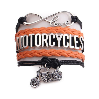 Motorcycles leather bracelet sport love motorbike charm bangles for women
