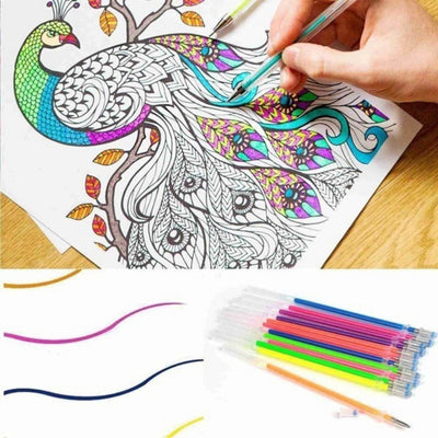 Painting gel pen refills watercolor brush colorfull DIY card decor fluorescent party