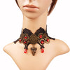 Skull skeleton head pendant bohemian necklace jewelry costume accessories