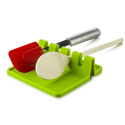 Cooking tools heat resistant silicone spoon rest ladle holder rack storage kitchen
