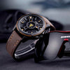 Men sports watches display quartz watch stainles steel business shock band slim luminous