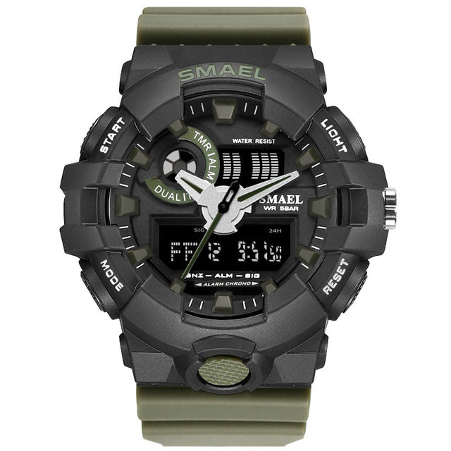 Men Sports Watches Military Watches Army Writwatch Digital LED 50m Waterproof