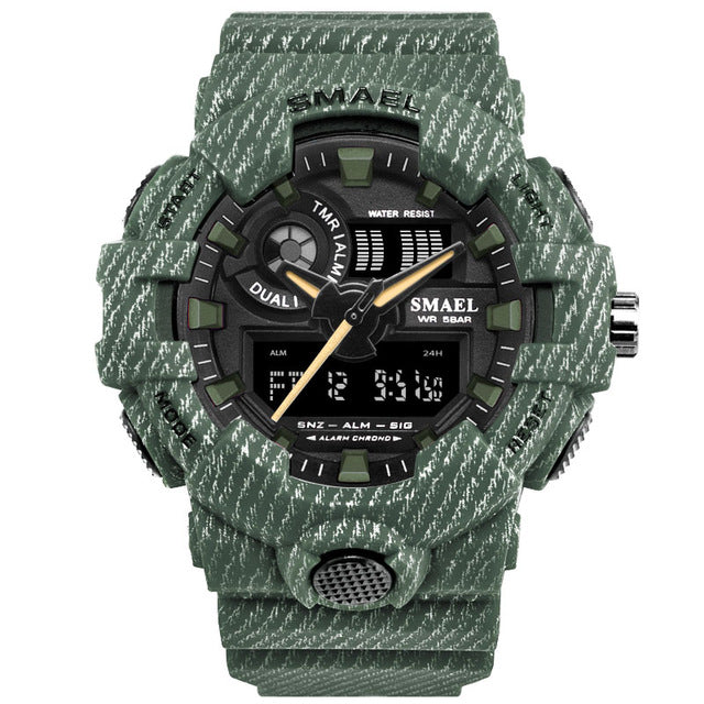 Men Sports Watches Military Watches Army Writwatch Digital LED 50m Waterproof