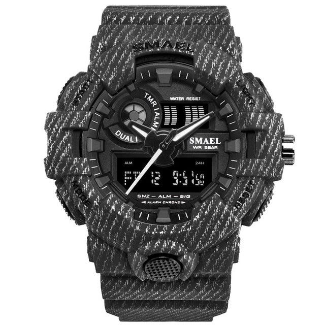 Men Sports Watches Military Watches Army Writwatch Digital LED 50m Waterproof