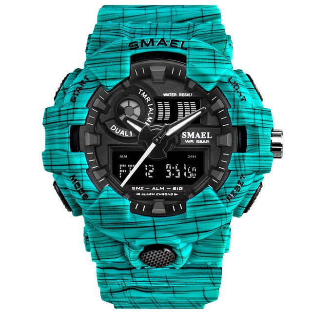 Men Sports Watches Military Watches Army Writwatch Digital LED 50m Waterproof