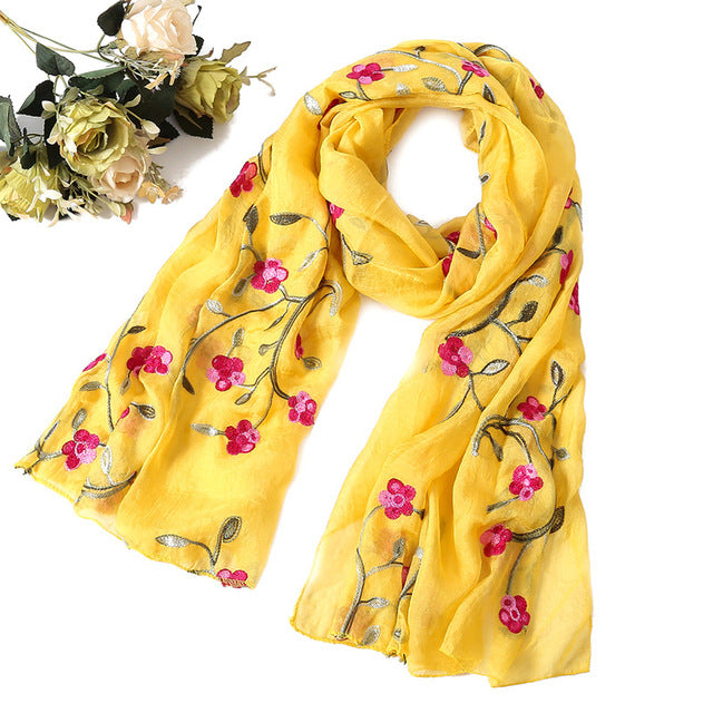 women scarf silk floral scarves shawls and wraps spring summer beach