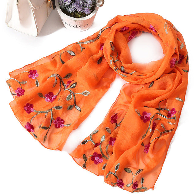 women scarf silk floral scarves shawls and wraps spring summer beach
