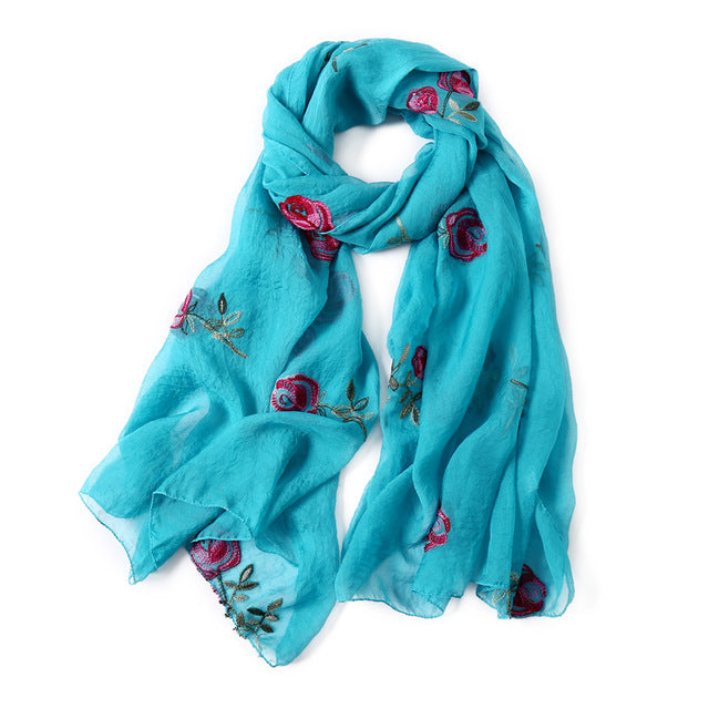 women scarf silk floral scarves shawls and wraps spring summer beach