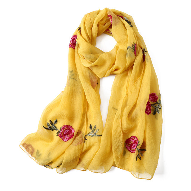 women scarf silk floral scarves shawls and wraps spring summer beach