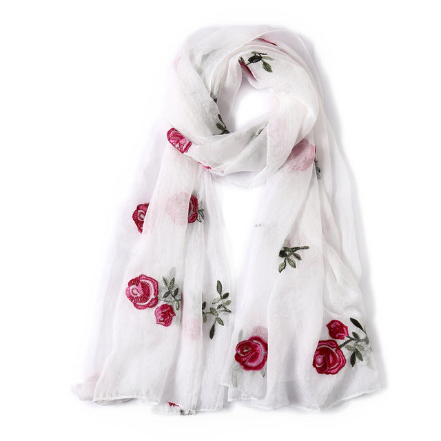 women scarf silk floral scarves shawls and wraps spring summer beach