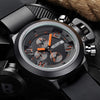 Men's wristwatch military sport quartz watch classical style silicone band