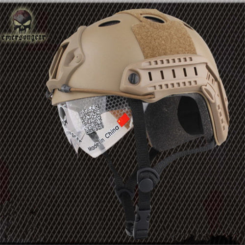 Military tactical airsoft helmet pararescue protective goggle jumper painball