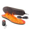 Electric heated insole with remote control orange foam for winter