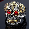 Punk skull rings vintage jewelry for men biker gifts party