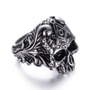 Skull head rings for men stainless steel biker jewelry