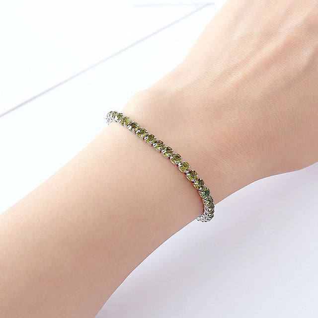 Charm blue crystal bracelets woman for wedding jewelry