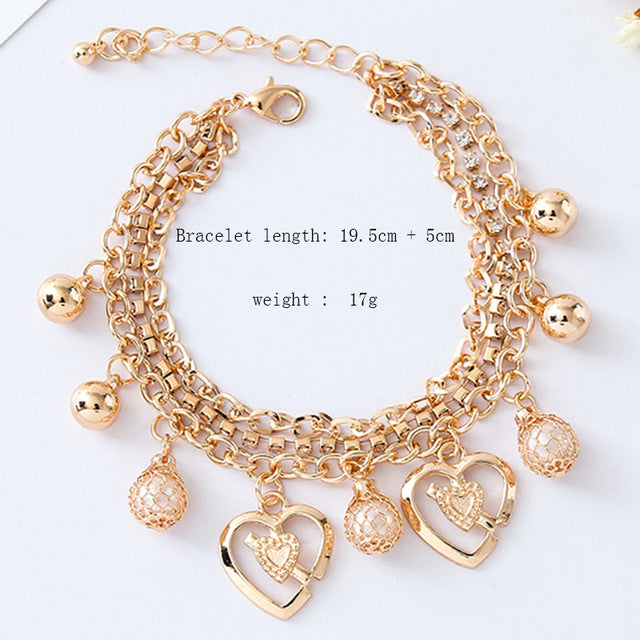 Charm blue crystal bracelets woman for wedding jewelry