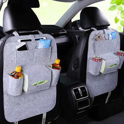 Car storage backseat holder felt covers tidying multi pockets style
