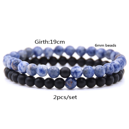Natural stone beads bracelet charm bangles jewelry gifts 2pcs 18styles
