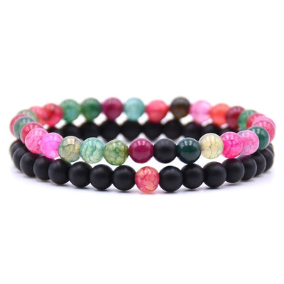 Natural stone beads bracelet charm bangles jewelry gifts 2pcs 18styles