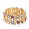 Vintage bracelet women rhinestone glass simulated pearl bangle charm gift