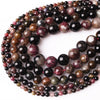 Natural stone Tourmaline beads round DIY jewelry making decoration crafts