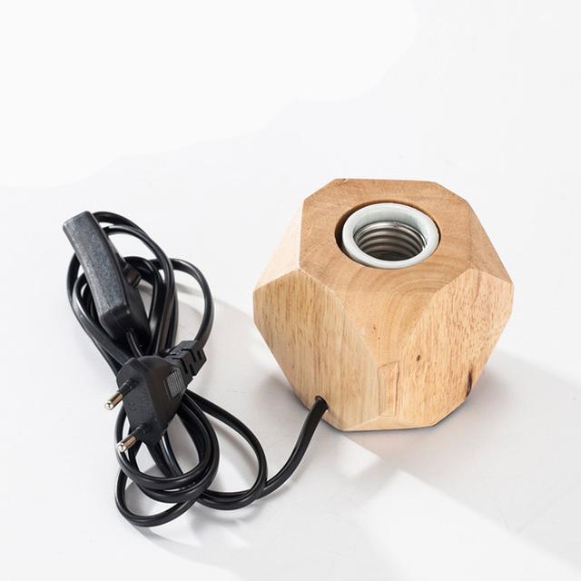Modern bedroom lamp wooden string light bulb desk lamp home decor for gift