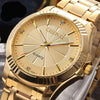 Wristwatch unique gold stainless steel men business watches