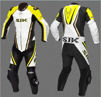 Leather Motorcycle Racing Suit Biker Knights for Men