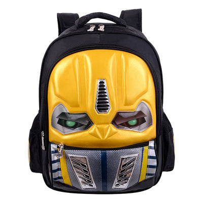 Kid School Backpack Waterproof Cartoon Robot Bag Glowing Children Elementary for Boy