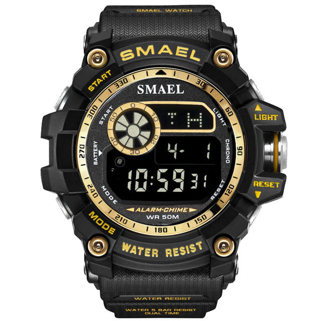 Sport digital watch men wristwatches running 50m waterproof big dial