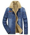 Jean jacket men cowboy coats thick warm winter outwear