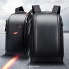Business Backpack for Men Leather Laptop Backpacks Shell Shape USB Charge Bags for Work
