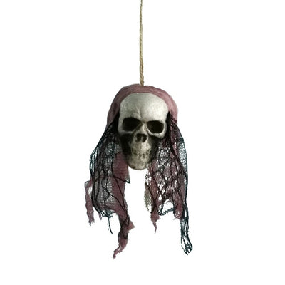 Halloween decor DIY skull bride head hanging funny party festival