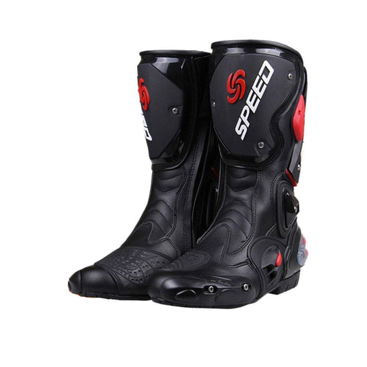 Racing motocross boots motorcycle shoes leather cylinder boots for men