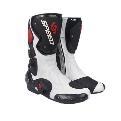 Racing motocross boots motorcycle shoes leather cylinder boots for men