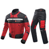 Motorcycle jackets and pants off road body armor riding clothing set men