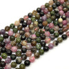 Natural stone beads tourmaline colorful DIY jewelry making decoration crafts