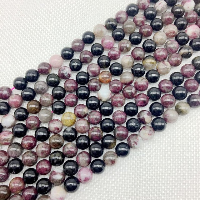 Natural stone beads tourmaline colorful DIY jewelry making decoration crafts