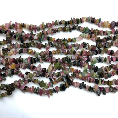 Natural stone beads tourmaline colorful DIY jewelry making decoration crafts