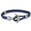 Anchor bracelets men black survival rope chain sport hooks fashion