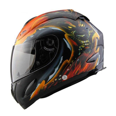 Cruiser full face motorcycle helmets chopper street bike racing clear lens