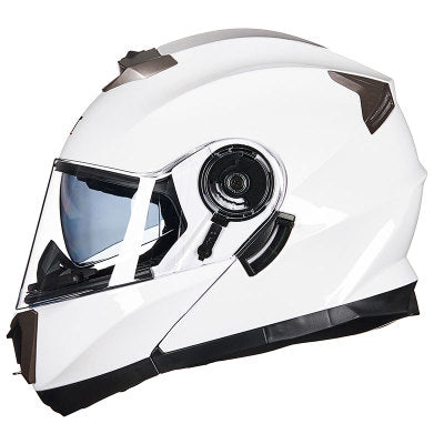 Full face Motorcycle Helmet flip up skull art paint dot dual visor safety