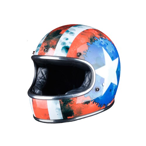 Vintage ghost helmet motorcycle helmets full face motorbike