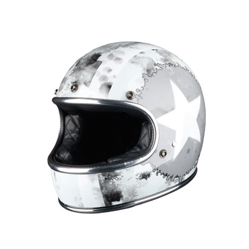 Vintage ghost helmet motorcycle helmets full face motorbike