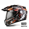 Men motorcycle helmet full face racing red painting art