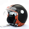 Italian motorcycle helmet open face vintage leather helmets jet style